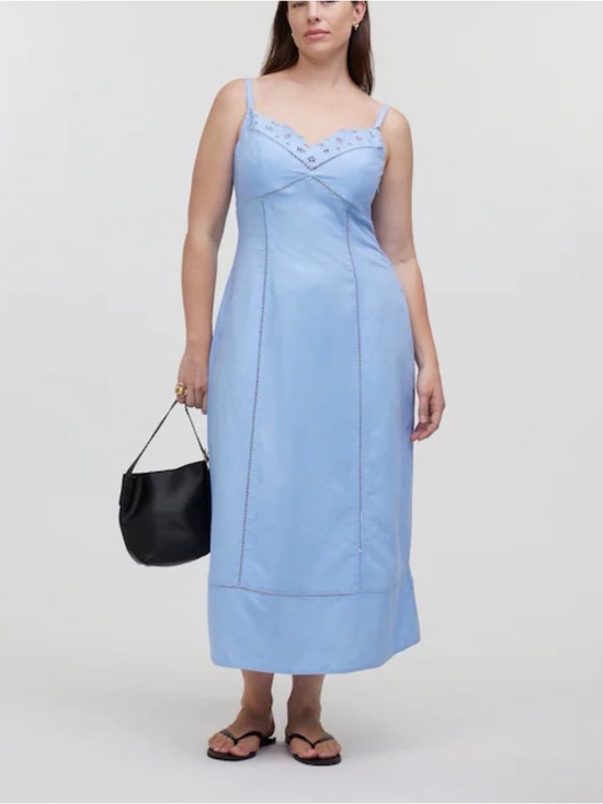 Madewell Dresses & Skirts - Madewell Sweetheart Midi Dress in Linen-Cotton Blend size 12 Cottagecore